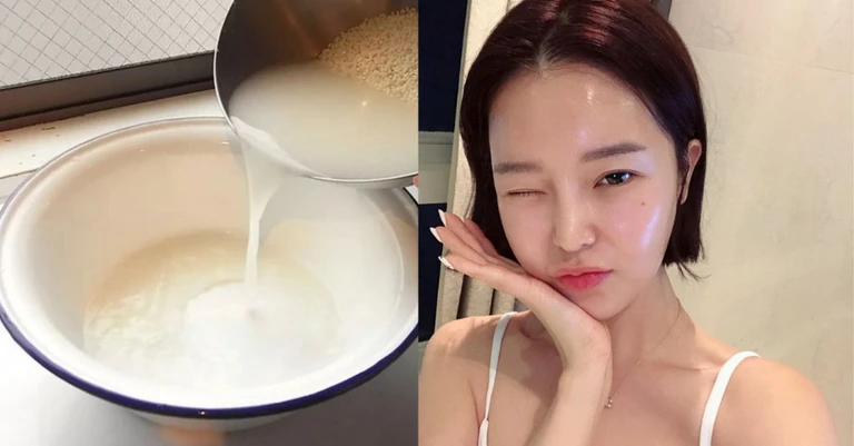 sử dụng nước vo gạo rửa mặt trị mụn