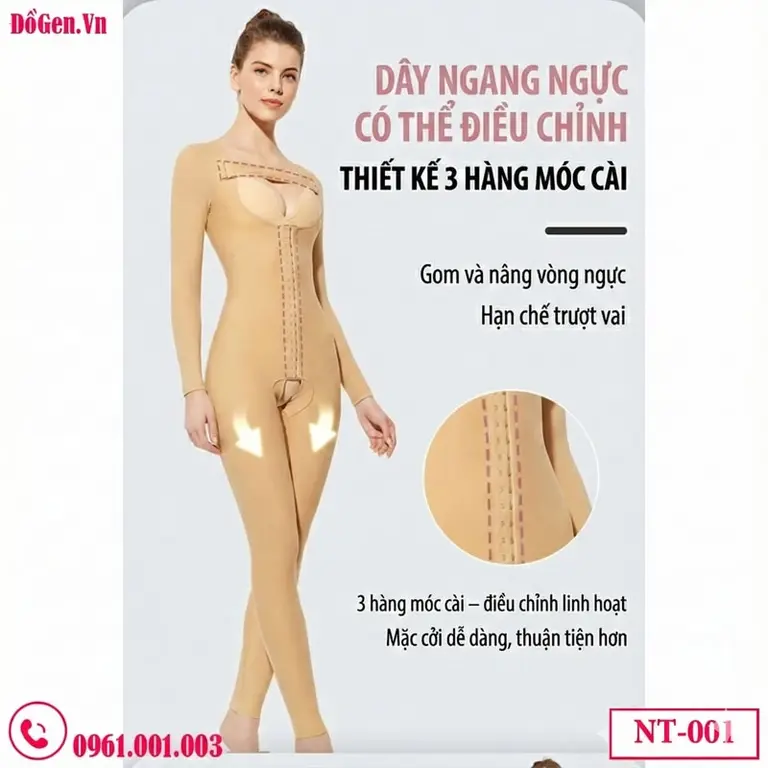 Gen Định Hình Toàn Thân Sau Hút Mỡ NT-001 – Siết Eo, Nén Bụng, Định Hình Vóc Dáng