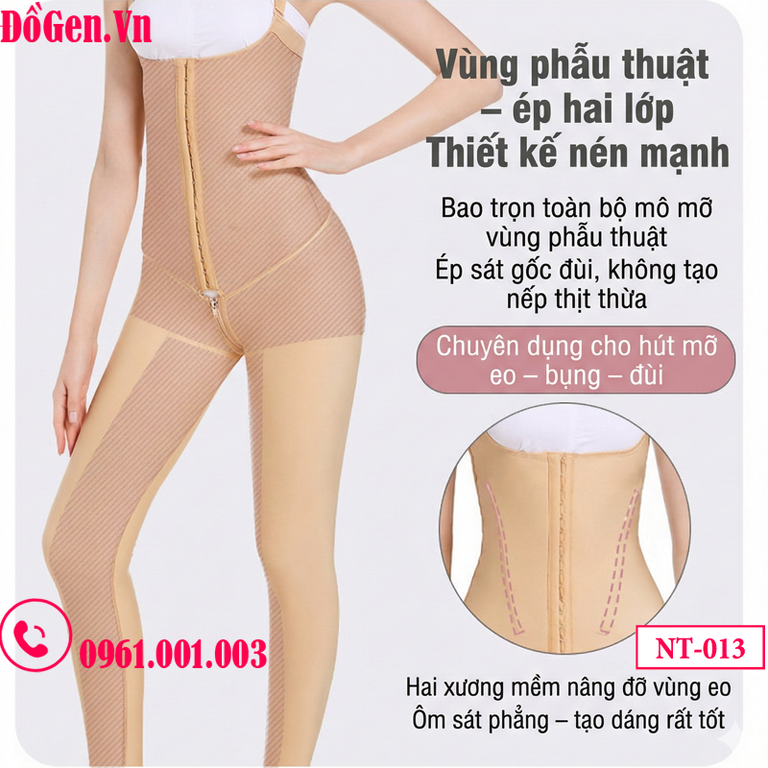 áo gen nén toàn thân sau hút mỡ