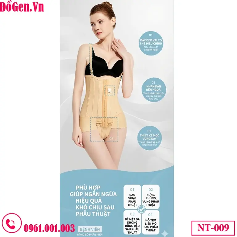 áo gen toàn thân xuất Nhật sau hút mỡ