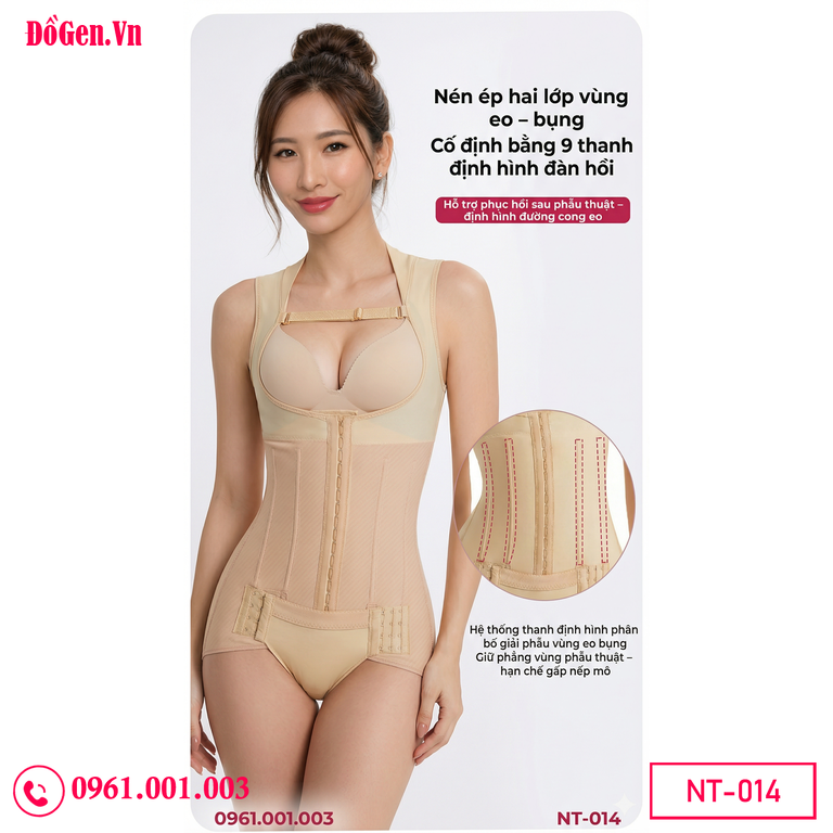 Áo gen lipo sau hút mỡ nách, bắp tay, bụng và mông hỗ trợ phục hồi thẩm mỹ