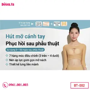 Áo gen định hình sau phẫu thuật vùng nách, bắp tay, bụng và mông.