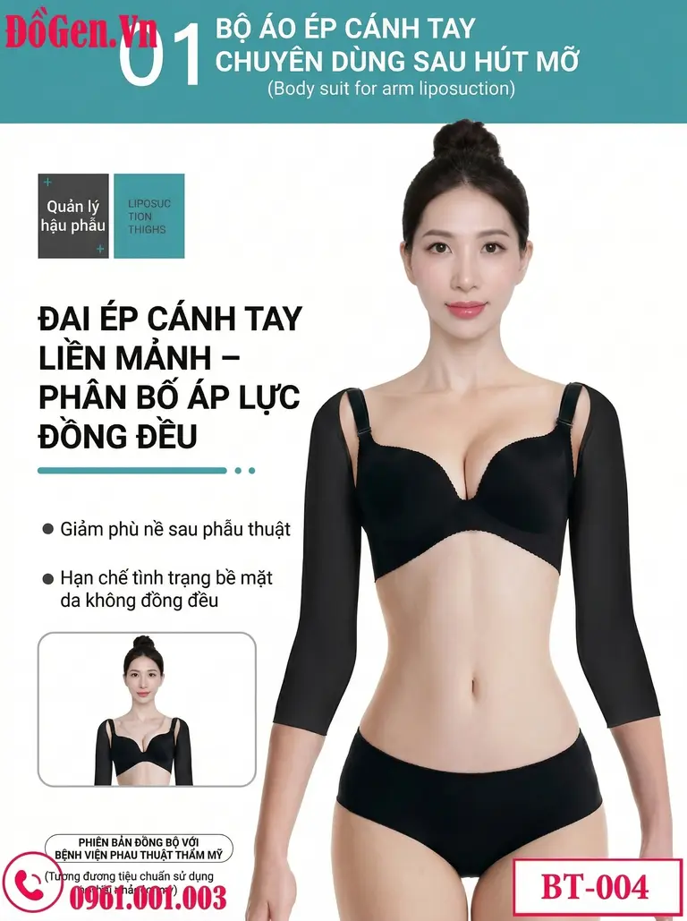 Áo định hình tay phẫu thuật đạt tiêu chuẩn vô khuẩn an toàn cho vùng da nhạy cảm.