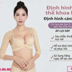 Áo gen ép bắp tay chuyên sâu ép phẳng hoàn toàn vùng mỡ nách lồi ra khi mặc bra.