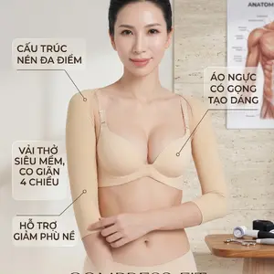 Áo định hình nách và lưng trang bị khóa cài nhiều nấc giúp dễ dàng điều chỉnh size.