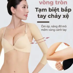 Gen bắp tay tay dài nịt nách ôm trọn và che phủ hoàn toàn khuyết điểm mỡ thừa.
