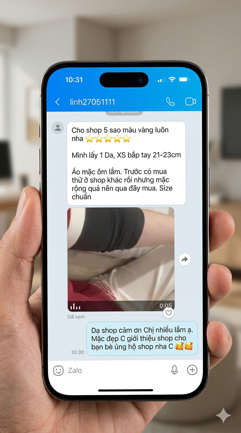 Top áo định hình bắp tay được ưa chuộng