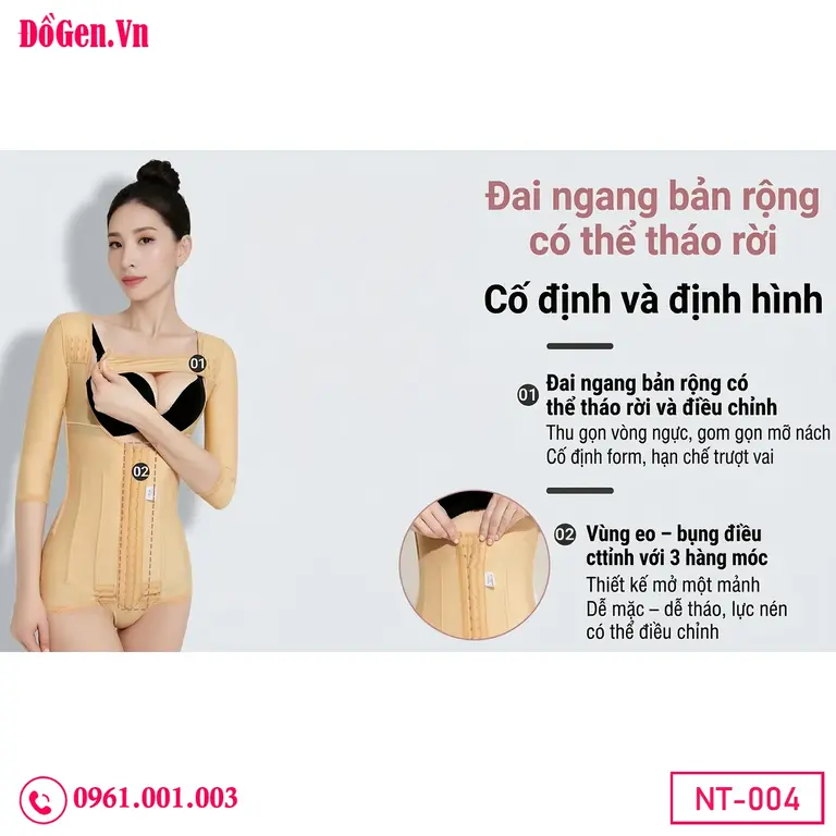 Gen nén sau hút mỡ nách, bắp tay, bụng và mông giúp giữ form body ổn định