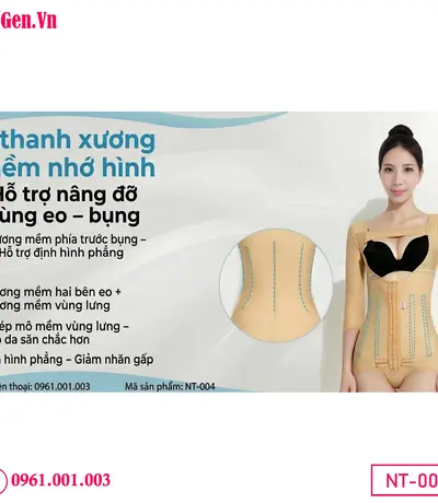 Áo gen nén y khoa sau hút mỡ nách, bắp tay, bụng và mông hỗ trợ định hình cơ thể