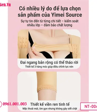 áo gen định hình toàn thân sau phẫu thuật thẩm mỹ