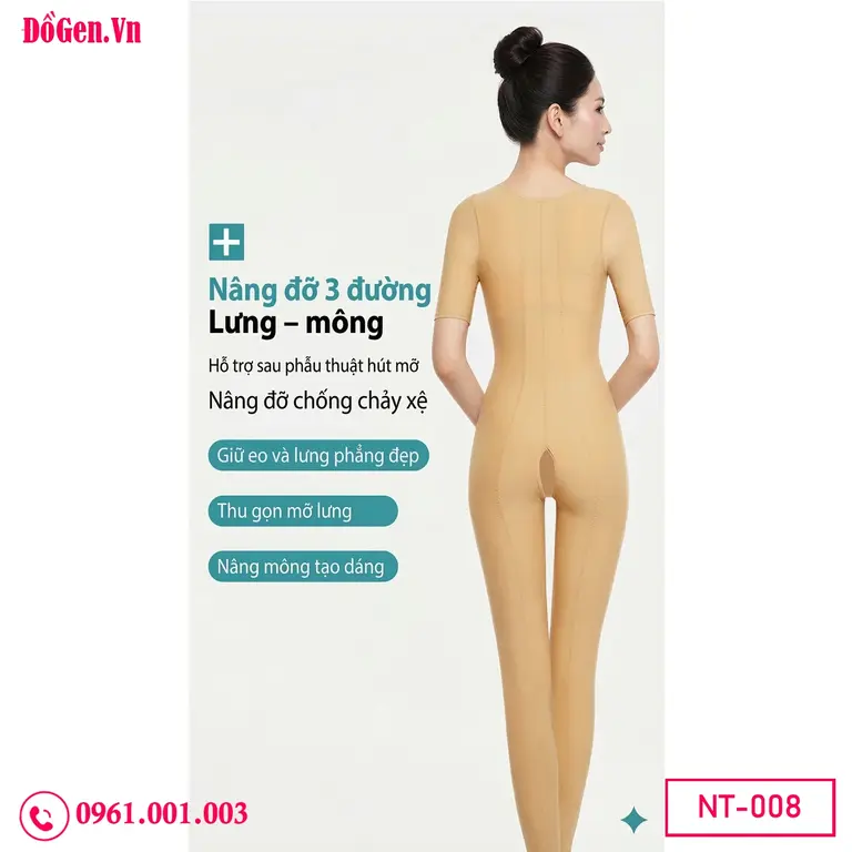 Áo gen định hình sau hút mỡ nách, bắp tay, bụng và mông hỗ trợ giữ form body