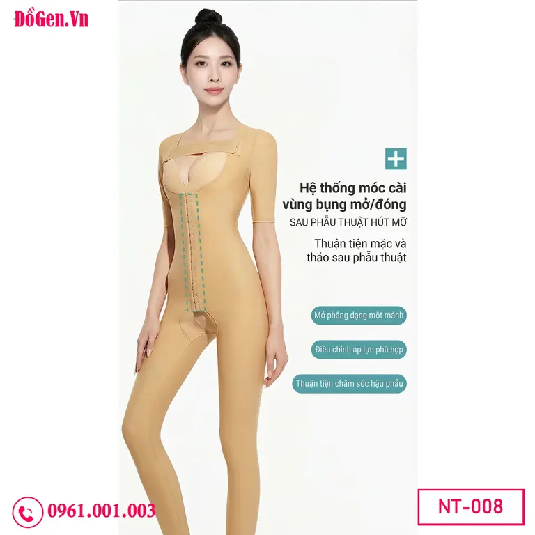 Áo gen hậu phẫu post surgery compression garment cho hút mỡ bụng và bắp tay.
