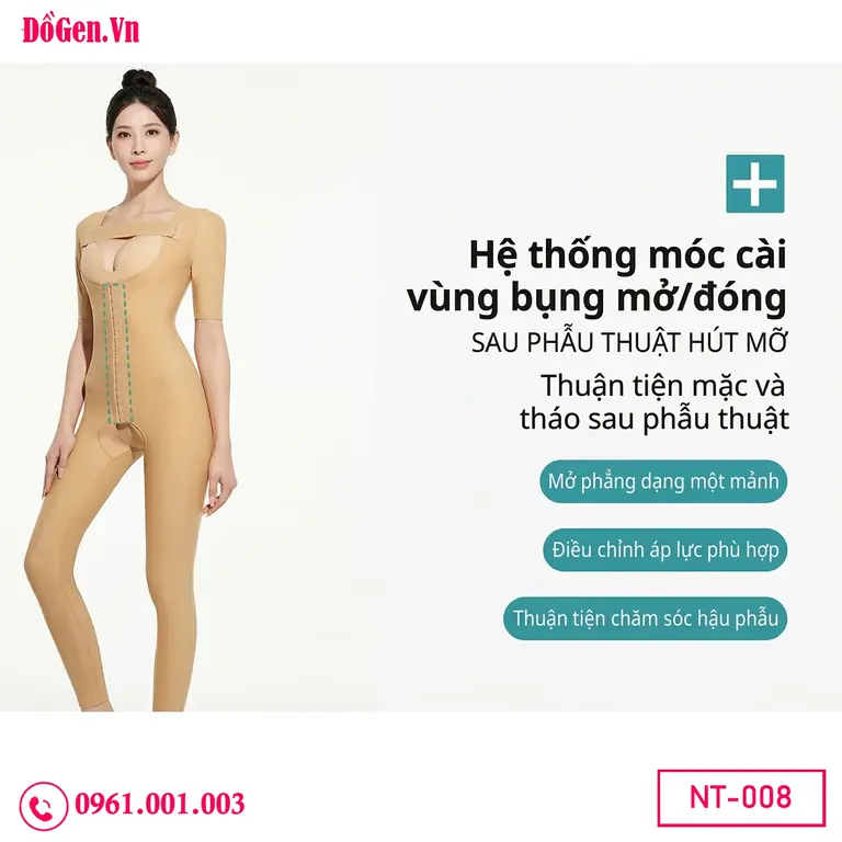 Áo gen hậu phẫu liposuction recovery garment cho nách bắp tay bụng mông.