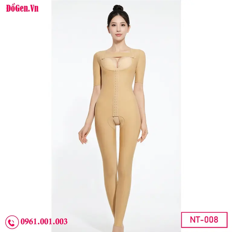 Áo gen medical compression garment sau hút mỡ body contour procedure.