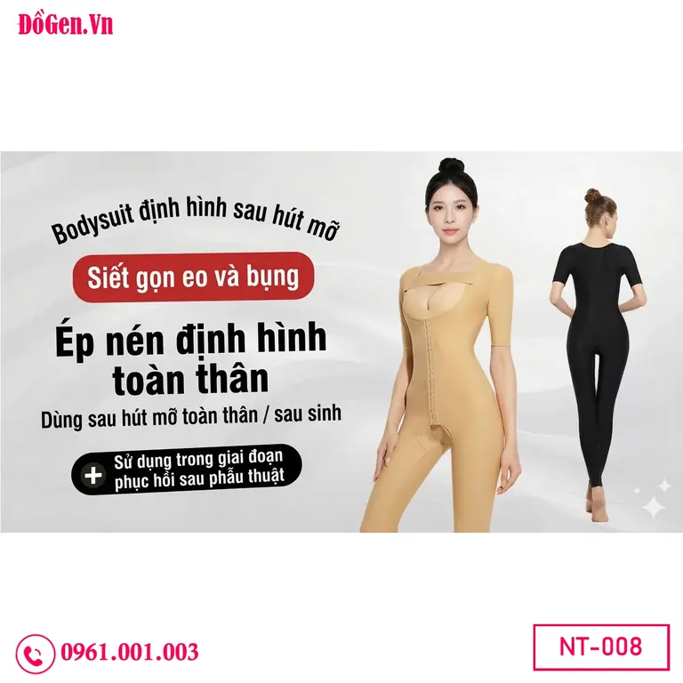 Áo gen lipo compression garment hỗ trợ recovery sau hút mỡ.
