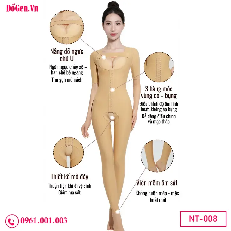 Áo gen định hình sau cosmetic liposuction compression garment.
