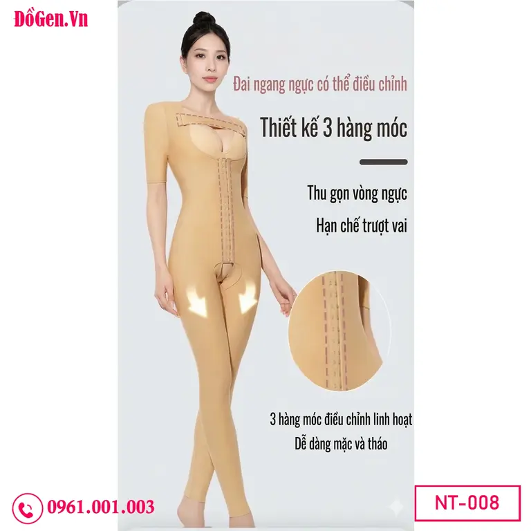 Áo gen body compression garment sau hút mỡ giúp giữ form body.