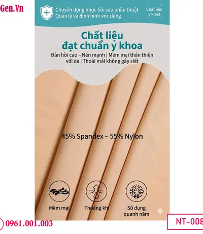 Áo gen định hình body shaper sau liposuction nách bắp tay bụng mông.