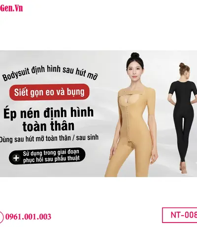 Áo gen lipo compression garment hỗ trợ recovery sau hút mỡ.