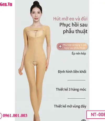 Áo gen body shaper sau hút mỡ bụng arms liposuction recovery.