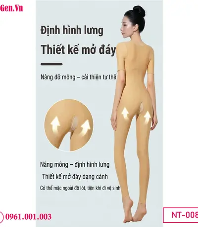 Áo gen nén sau hút mỡ compression garment body contour support.