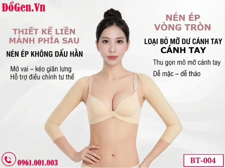 Áo định hình bắp tay sau phẫu thuật chất liệu thun lạnh co giãn bốn chiều cực kỳ thoải mái.