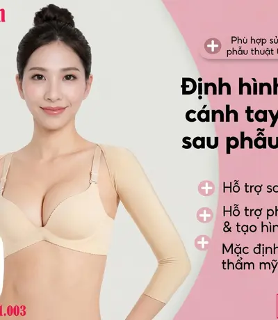 Gen ép cánh tay y tế Đồ Gen thiết kế móc cài trước hỗ trợ bệnh nhân dễ mặc sau phẫu thuật.