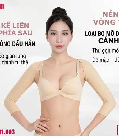 Áo định hình bắp tay sau phẫu thuật chất liệu thun lạnh co giãn bốn chiều cực kỳ thoải mái.