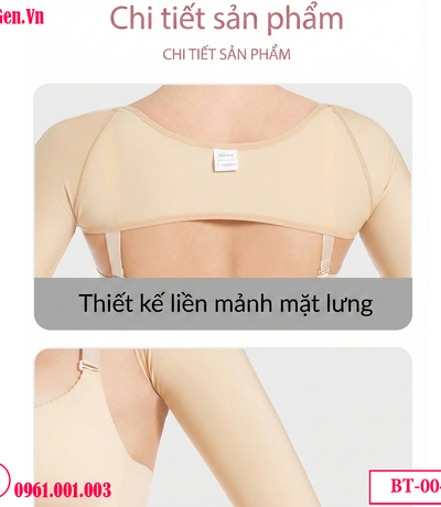 Áo gen phục hồi bắp tay sau hút mỡ giữ vững form tay săn chắc giúp da nhanh liền khối.