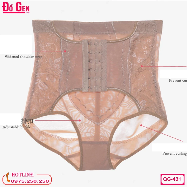 Quần Gen Nịt Bụng Dưới Dạng Gài Cao Cấp QB-431