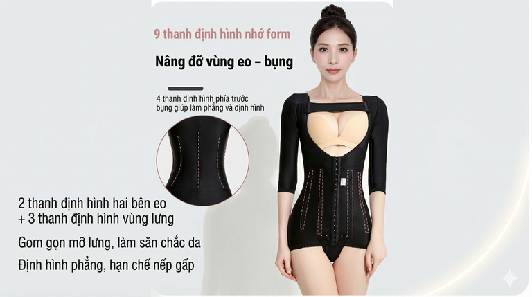 Áo gen định hình bụng eo giúp tạo vòng eo thon