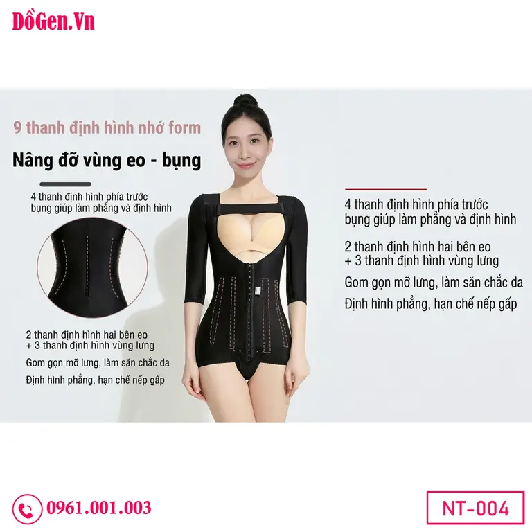 Áo gen hậu phẫu toàn thân hỗ trợ phục hồi sau hút mỡ