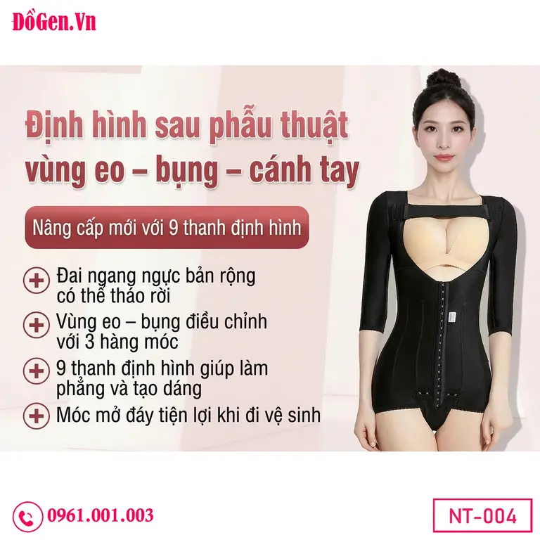Áo gen body shaping hậu phẫu giúp giữ dáng sau phẫu thuật