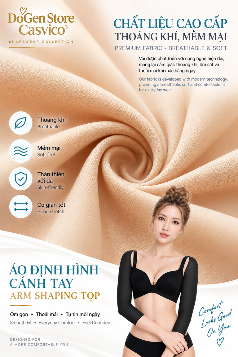 Áo gen cánh tay BT-004 màu đen với hình ảnh cận cảnh chất vải mềm mại