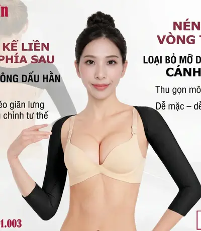 Gen ép cánh tay y tế Đồ Gen thiết kế móc cài trước hỗ trợ bệnh nhân dễ mặc sau phẫu thuật.