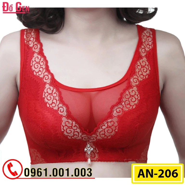 Áo Ngực Ren Bản To Không Gọng Cao Cấp AN-206