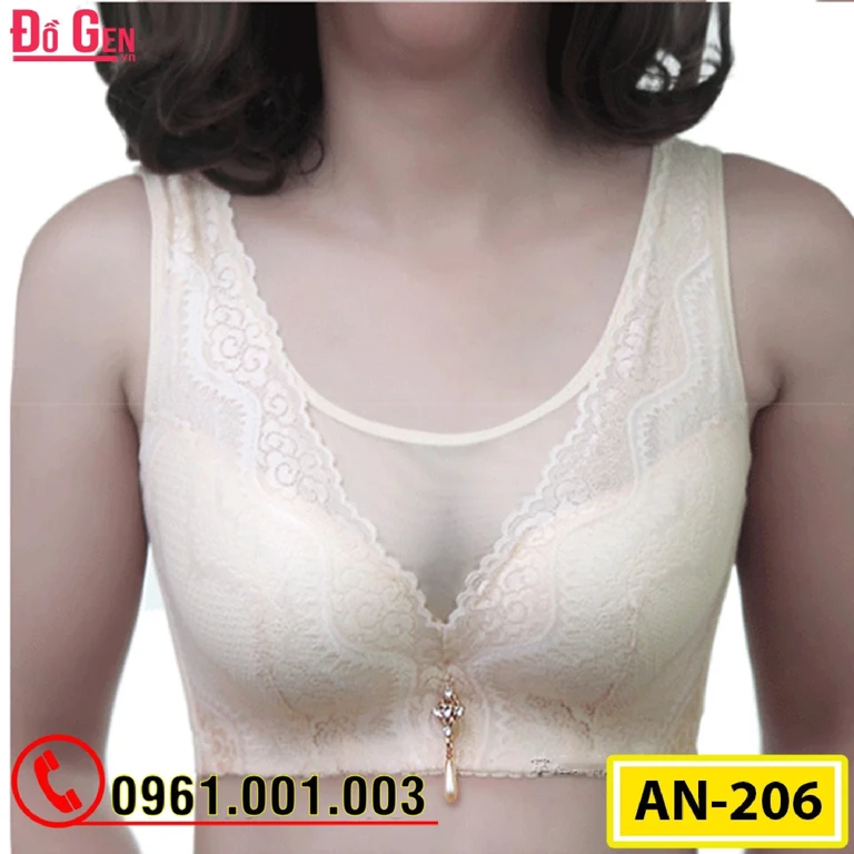 Áo Ngực Ren Bản To Không Gọng Cao Cấp AN-206