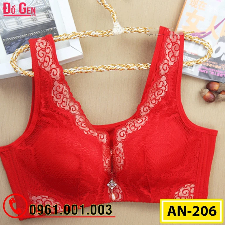 Áo Ngực Ren Bản To Không Gọng Cao Cấp AN-206