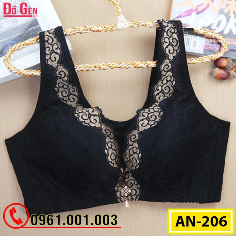 Áo Ngực Ren Bản To Không Gọng Cao Cấp AN-206
