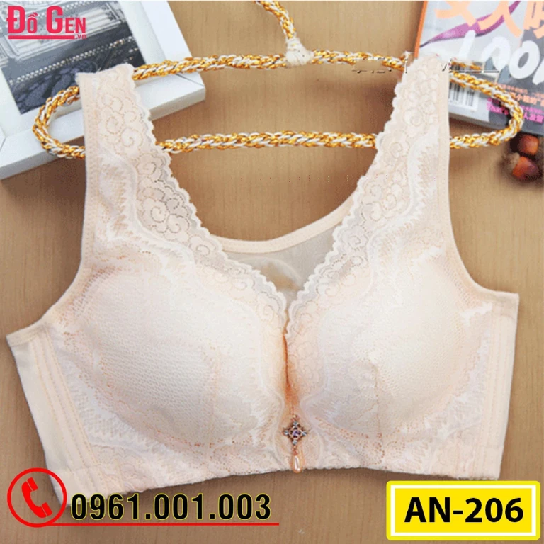 Áo Ngực Ren Bản To Không Gọng Cao Cấp AN-206