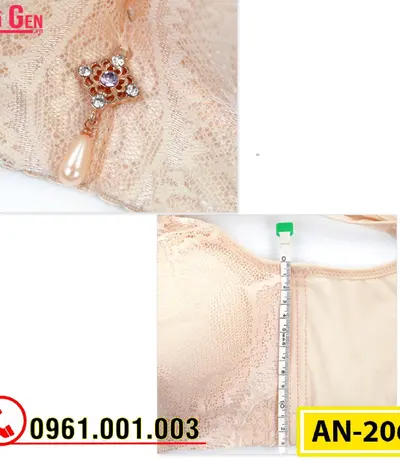 Áo Ngực Ren Bản To Không Gọng Cao Cấp AN-206
