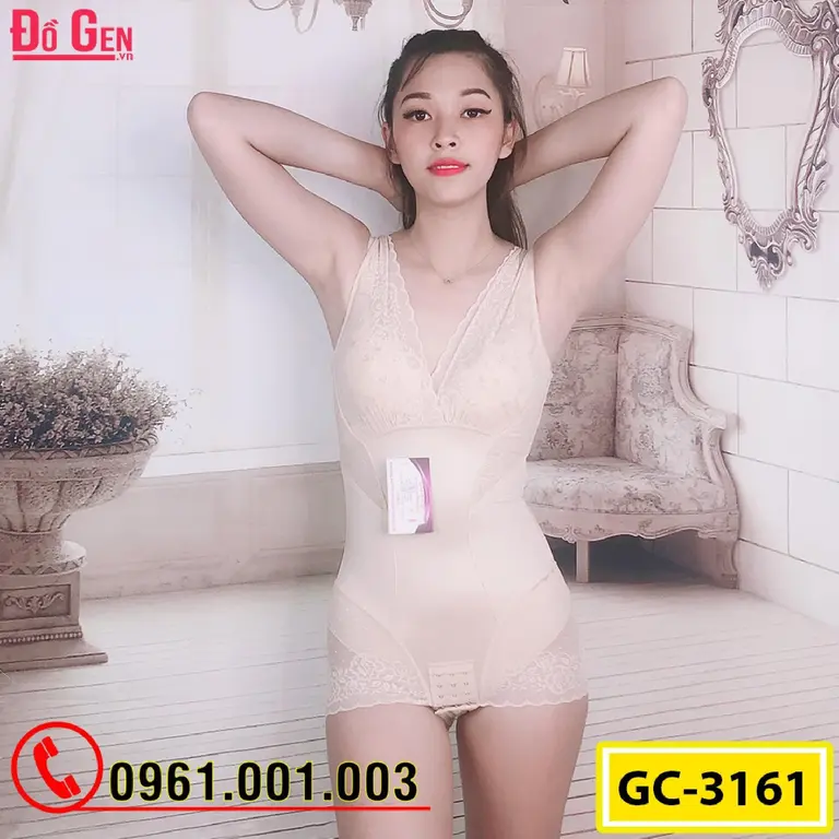 Bộ Đồ Lót Gen Định Hình - Gen Nịt Bụng Thu Gọn Vòng Eo (Cod: GC-3161)
