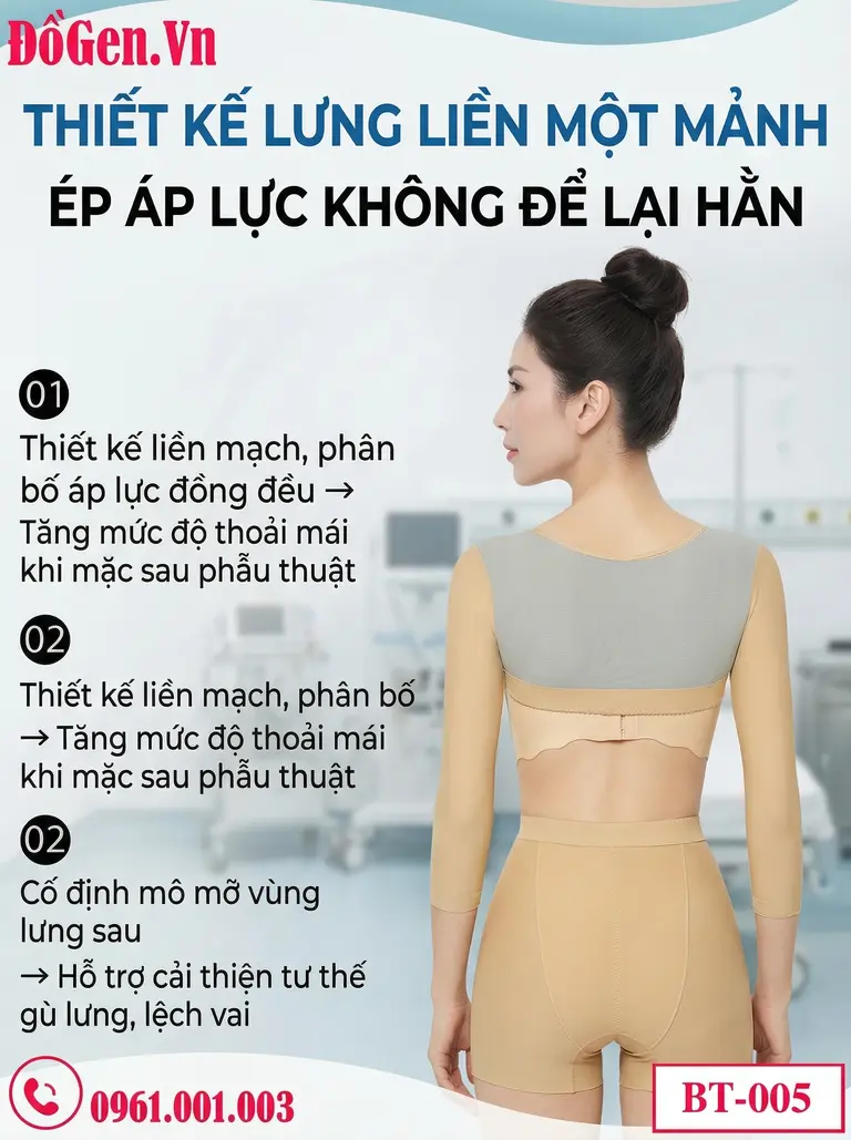 áo gen giảm sưng sau hút mỡ tăng tốc hồi phục