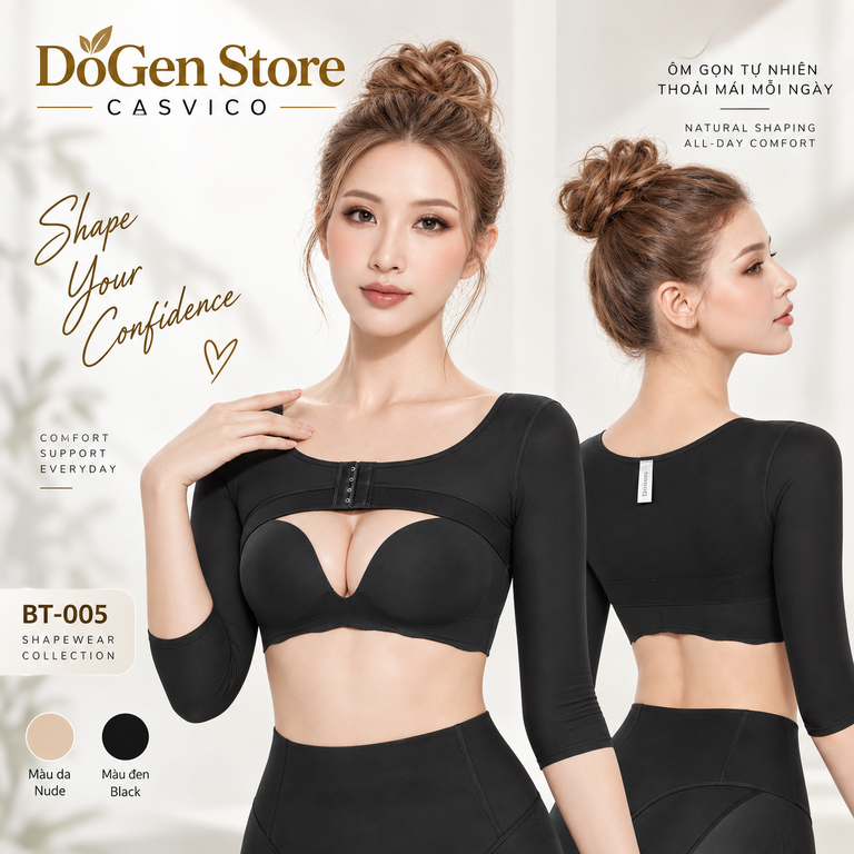 Áo gen tay dài BT-005 màu đen Casvico