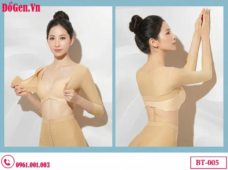 áo gen nâng ngực và tay hỗ trợ định hình vòng 1