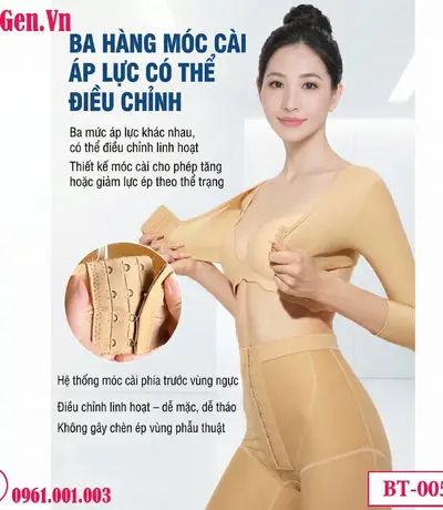 áo gen nịt bắp tay sau hút mỡ giảm sưng định hình cánh tay