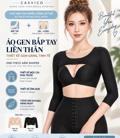 Chi tiết bo viền tay và móc cài áo gen BT-005 màu đen