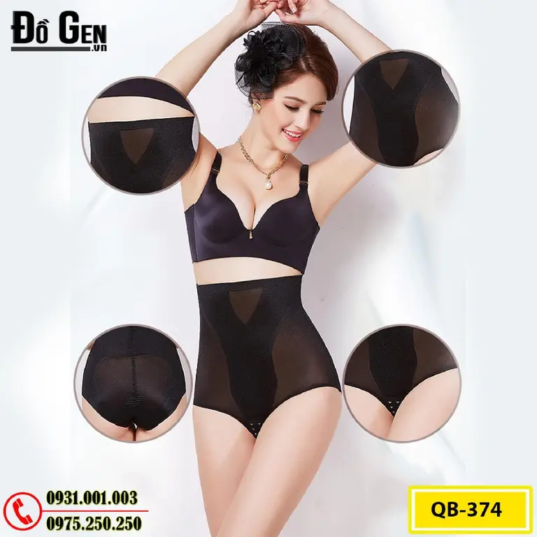 Quần Lót Gen Định Hình Cao Cấp Chống Cuộn Thu Gọn Vòng Eo (Cod: QD-374)