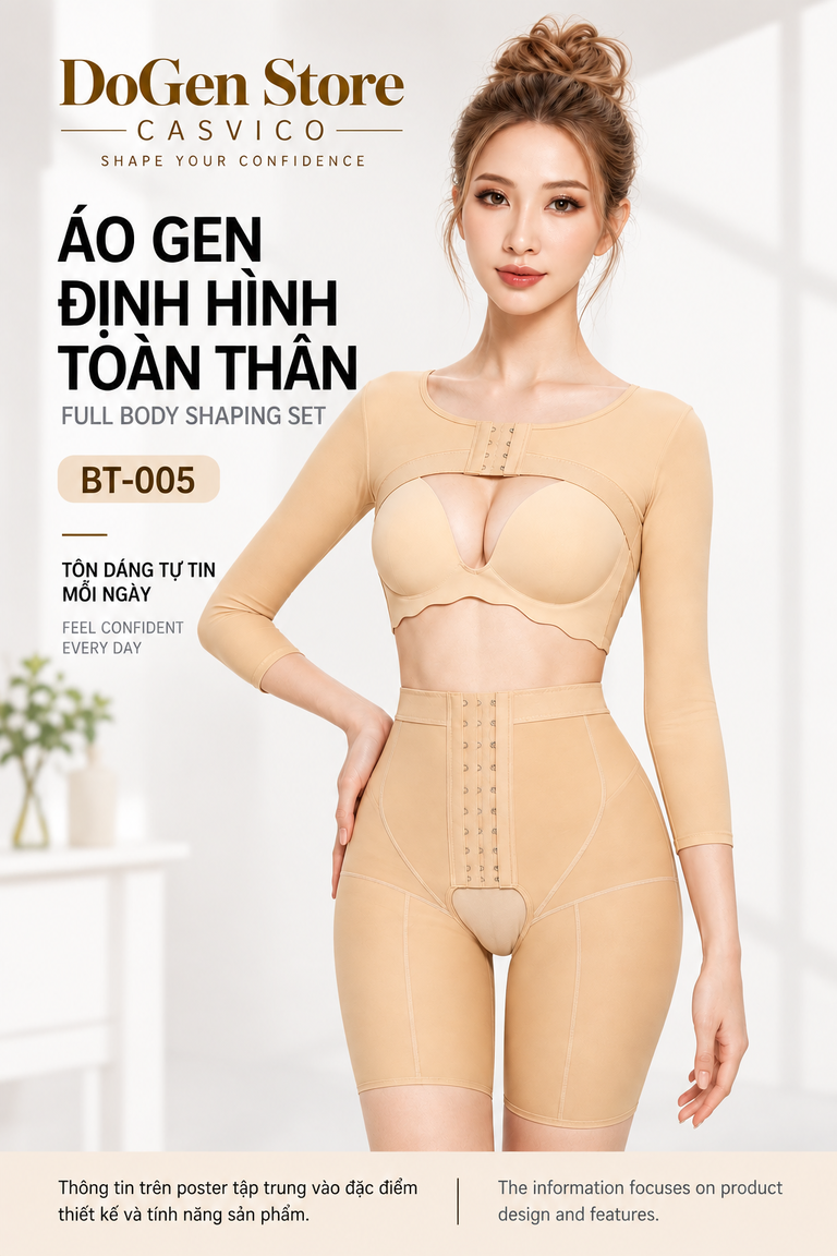 Áo gen BT-005 kết hợp quần gen màu da
