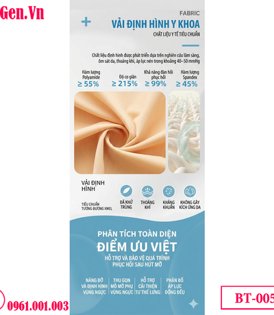 chất vải áo gen ép mỡ bắp tay giảm mỡ thừa hiệu quả